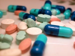 various pills together