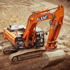construction site excavator
