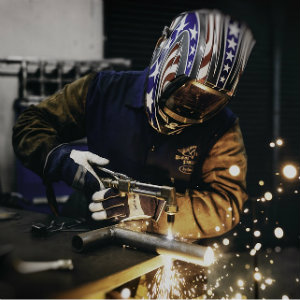 construction worker blowtorch
