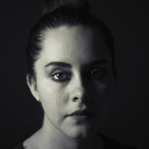crying darkhaired girl