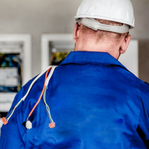 electrician with cables