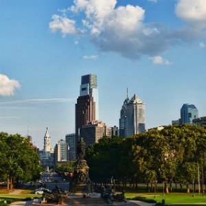 philly skyline green park