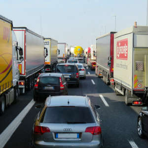 traffic due to accident in Jenkintown