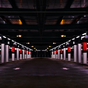 underground parking garage