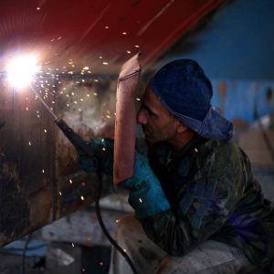 welder doing metal work