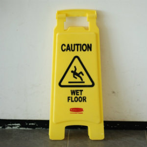 wet floor caution sign